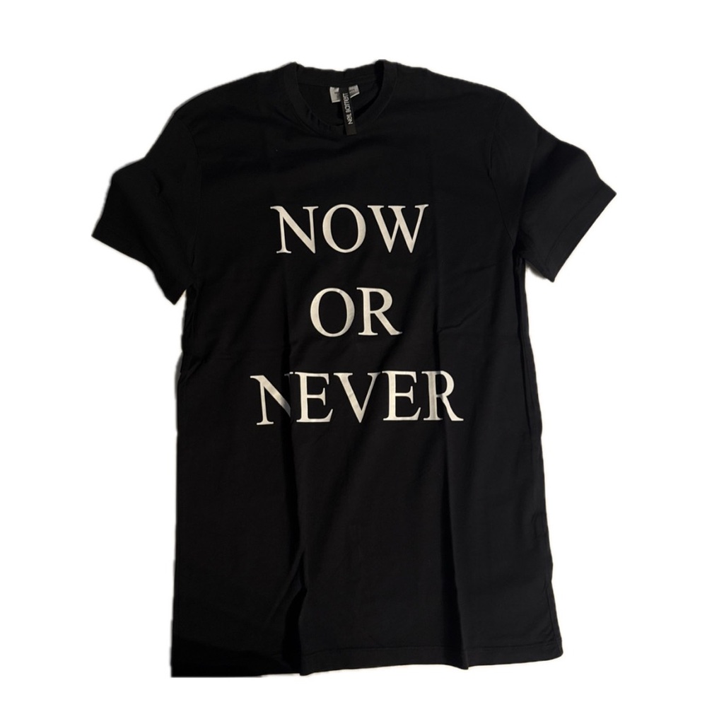 Neil Barrett Black T-Shirt with Tag Detail